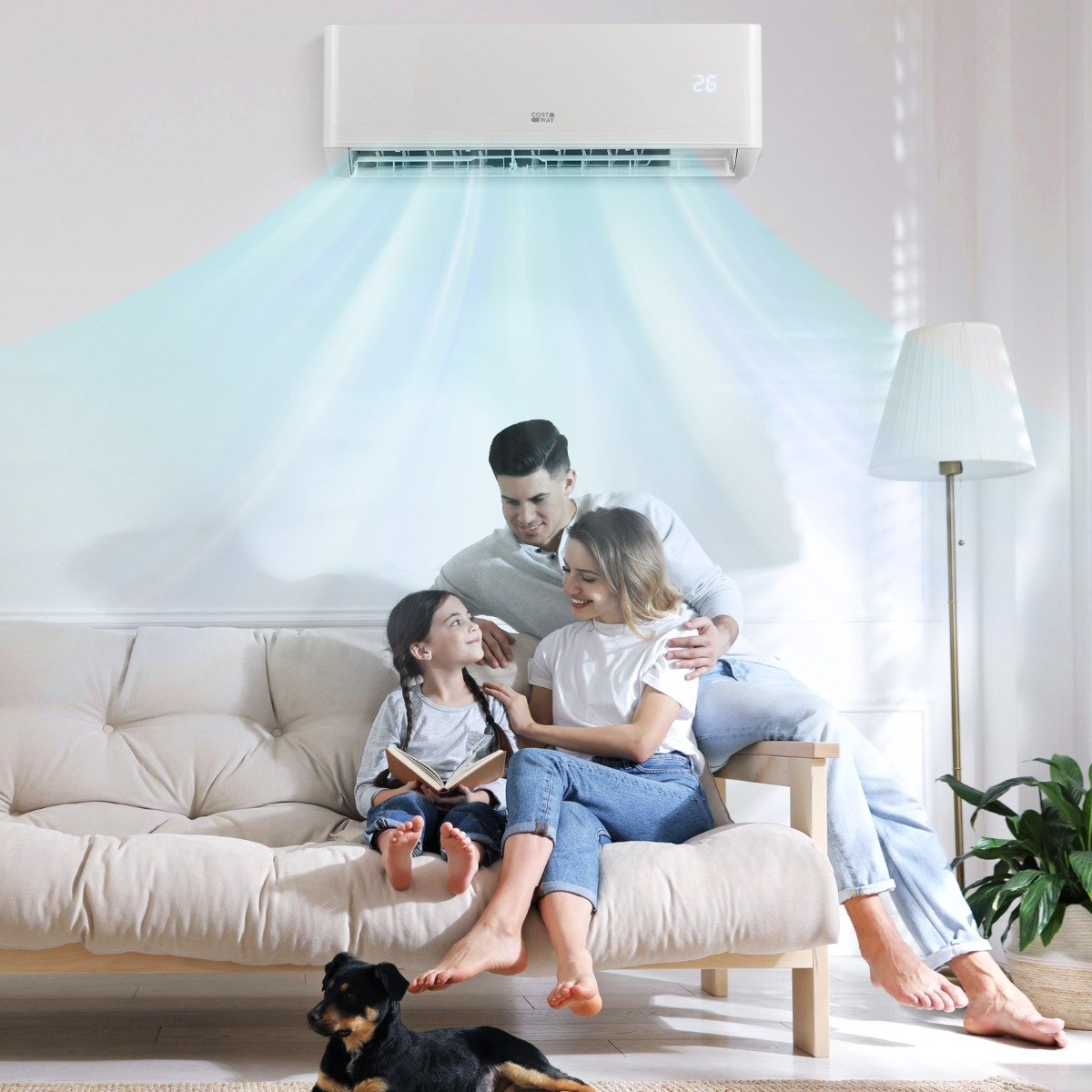 Aire Acondicionado Mini Split 12000 BTU (3,4 kW) Unidad Energéticamente Eficiente A++ con Sistema de Bomba de Calor para hasta 70㎡ Blanco – Image 2