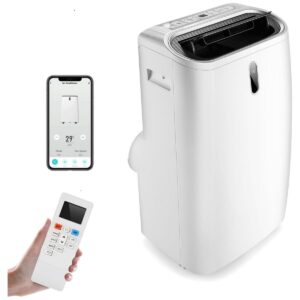 Aire Acondicionado Portátil 14000BTU con Refrigeración Calefacción Deshumidificación y Ventilación Mando a Distancia/Aplicación