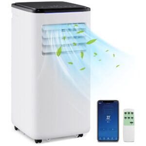 Aire Acondicionado Portátil 9000 BTU 5 en 1 Frío/Ventilador/Deshumidificador/Calefacción/Sueño 16-32℃ Silencioso para Dormitorio 20 m² WIFI