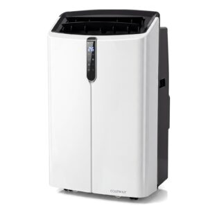 Aire Acondicionado Portátil Silencioso 12000 BTU con Refrigeración Calefacción Deshumidificación Ventilación Modo Sueño Mando a Distancia para 46,5 m²