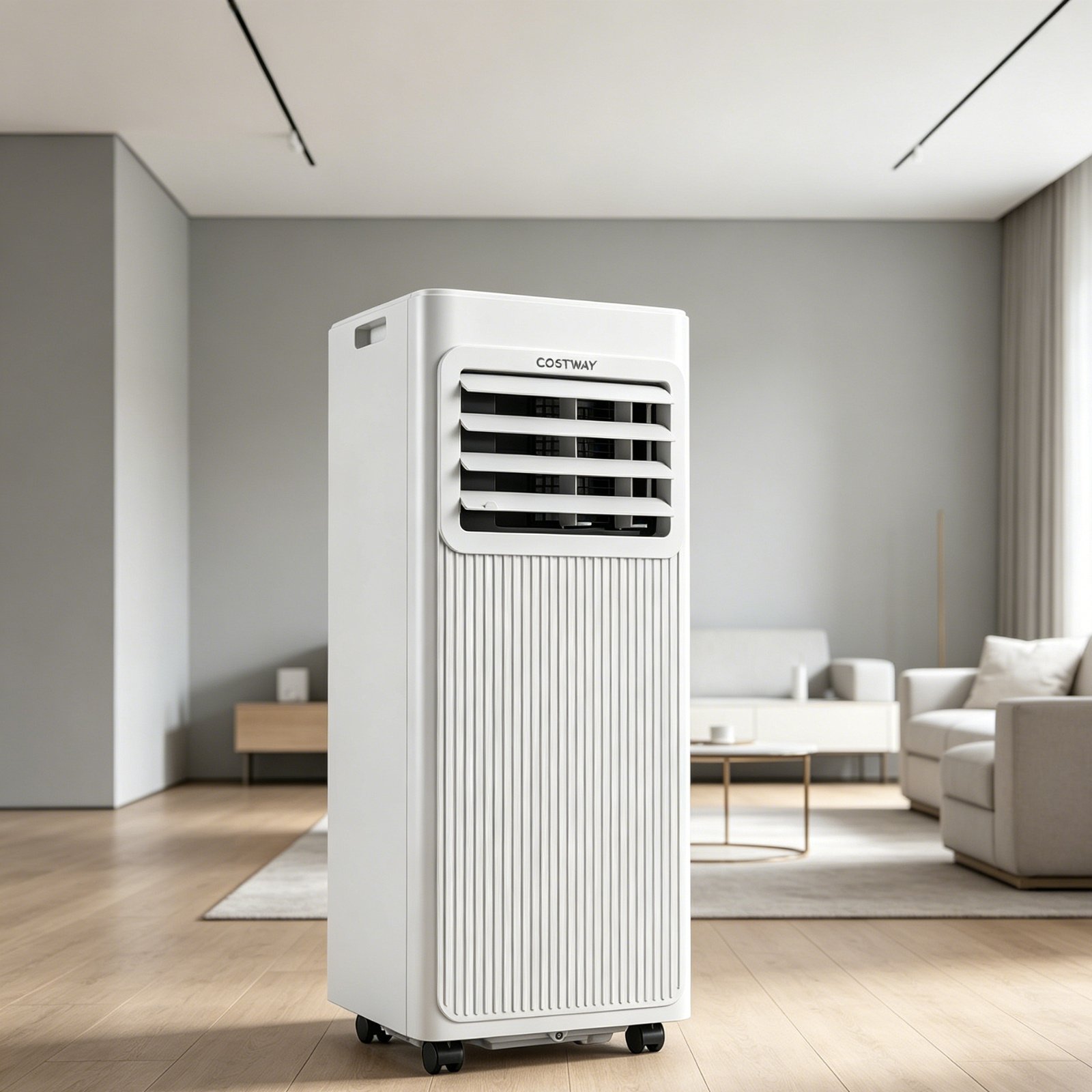 Aire Acondicionado Portátil Silencioso 7000 BTU 3 en 1 Deshumidificador Ventilador Modo Sueño Temporizador 24H hasta 32,5 m² Blanco – Image 2