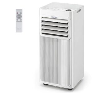 Aire Acondicionado Portátil Silencioso 7000 BTU 3 en 1 Deshumidificador Ventilador Modo Sueño Temporizador 24H hasta 32,5 m² Blanco