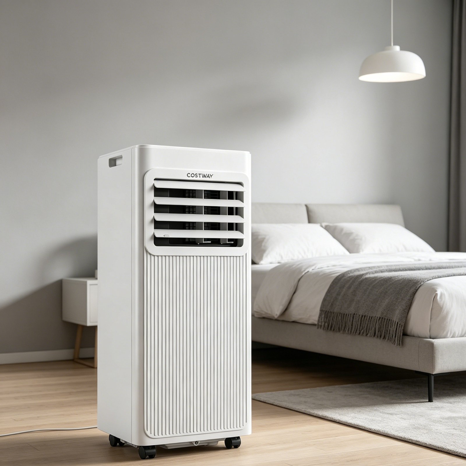 Aire Acondicionado Portátil Silencioso 7000 BTU 3 en 1 Deshumidificador Ventilador Modo Sueño Temporizador 24H hasta 32,5 m² Blanco – Image 3