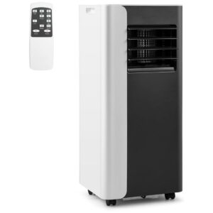 Aire Acondicionado Portátil con Evacuación 7000 BTU 3 en 1 Ventilador y Deshumidificador y Refrigerador con Pantalla LED y Mando a Distancia