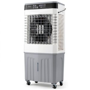 Aire Acondicionado Portátil 3 en 1 Ventilador Enfriador de Aire con Mando a Distancia Amplio Depósito de Agua Temporizador 12H 2 Modos y 3 Velocidades