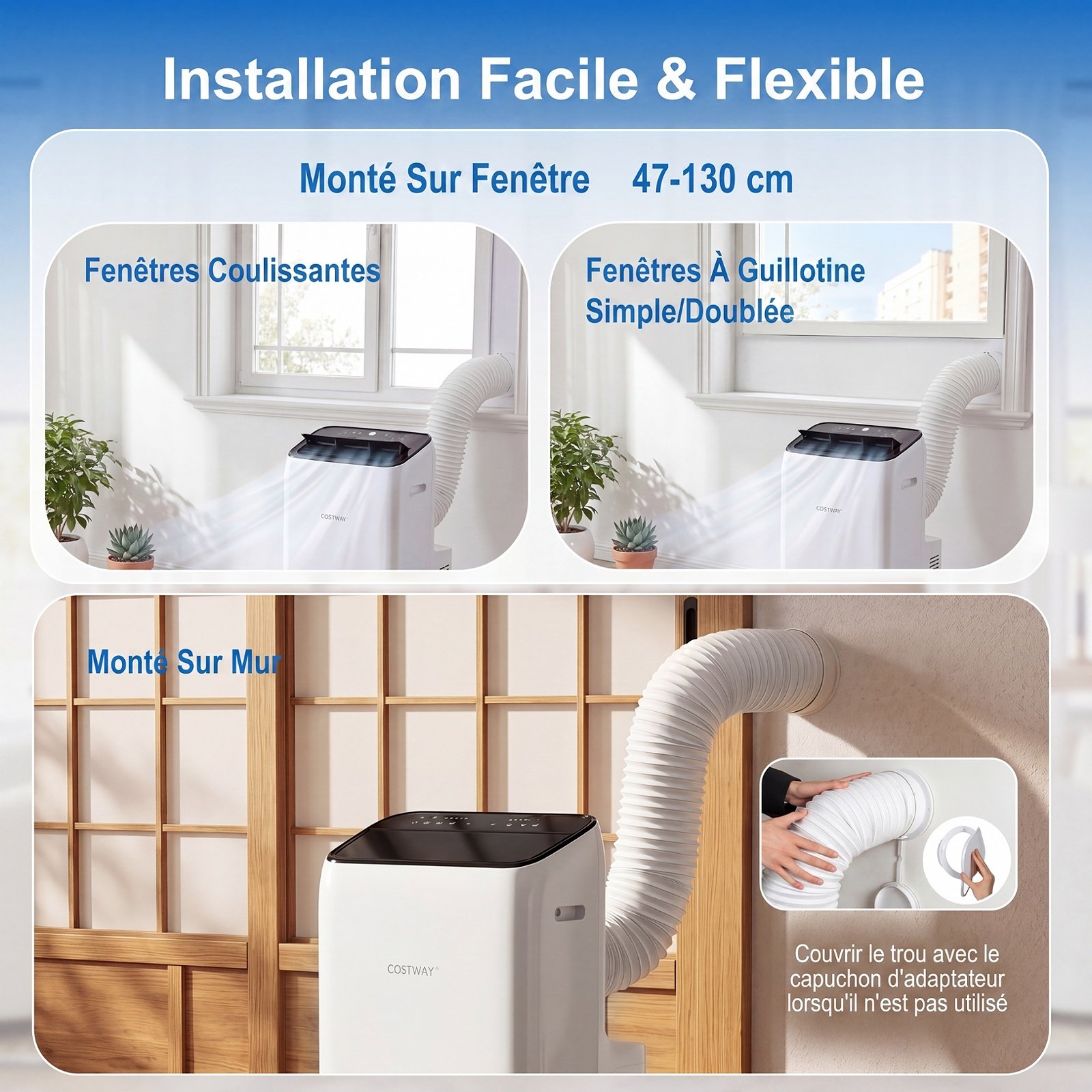 Aire Acondicionado Portátil Deshumidificador con 4 Velocidades Control por App Modo Sueño Silencioso Temporizador 24H Mando a Distancia para 46,5 m² Blanco – Image 3
