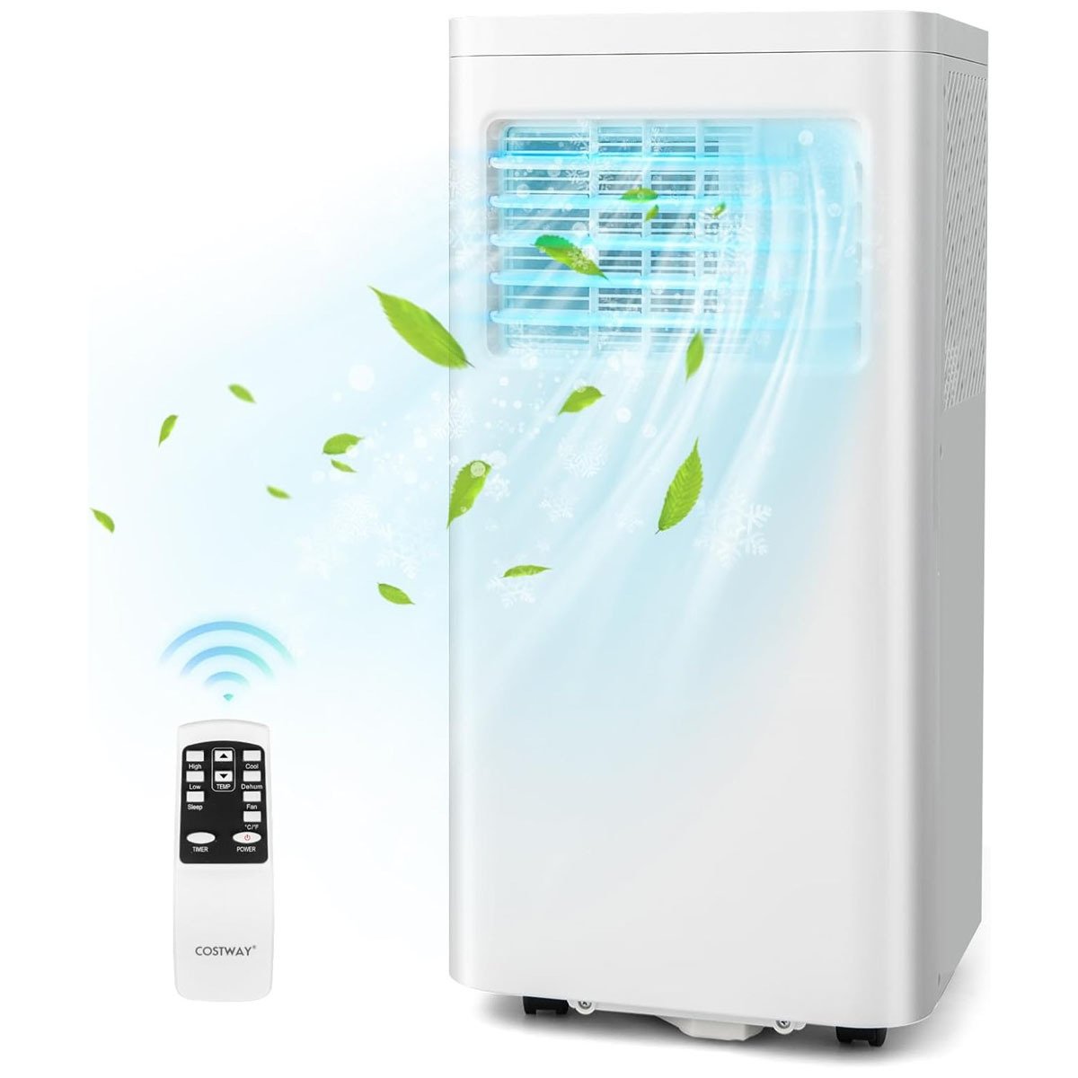 Aire Acondicionado Portátil Silencioso 9000btu 4 en 1 Refrigeración Ventilador Deshumidificador Mando a Distancia Temporizador 24H Blanco – Image 2