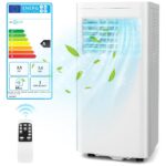 Aire Acondicionado Portátil Silencioso 9000btu 4 en 1 Refrigeración Ventilador Deshumidificador Mando a Distancia Temporizador 24H Blanco