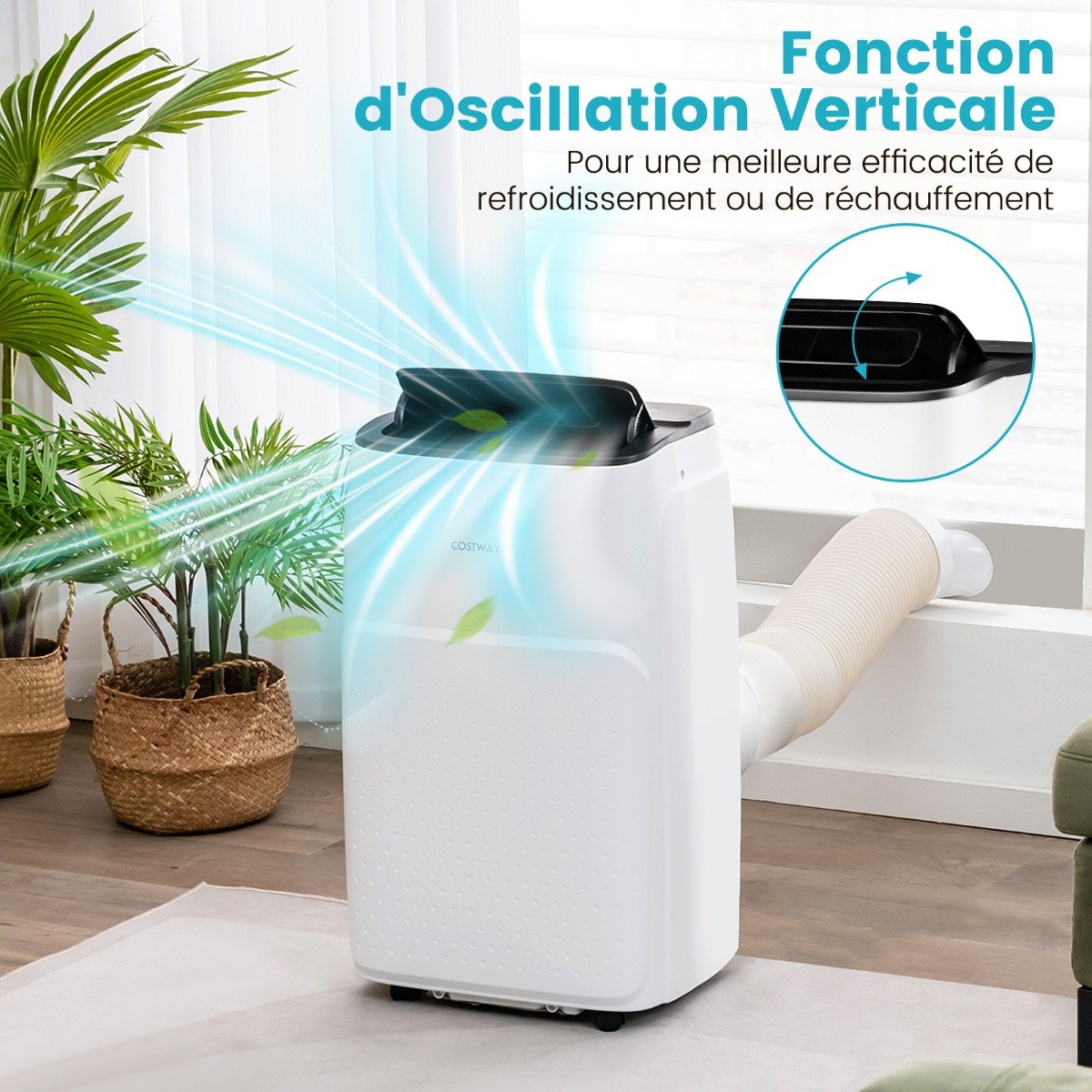 Aire Acondicionado Portátil 4 en 1 Silencioso 12000 BTU con Ventilador Deshumidificador Refrigerador Calefacción Modo Espera Clase A – Image 2