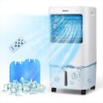 Aire Acondicionado Portátil 4 en 1 Depósito 20L Ventilador Humidificador Oscilación 40° 3 Modos 4 Velocidades Temporizador 7,5H