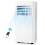 Aire Acondicionado Portátil 4 en 1 Silencioso 9000BTU Refrigerador Ventilador Deshumidificador 20L/Día Modo Noche 17 a 30℃