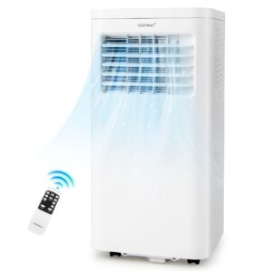 Aire Acondicionado Portátil 4 en 1 Silencioso 9000BTU Refrigerador Ventilador Deshumidificador 20L/Día Modo Noche 17 a 30℃