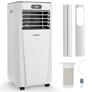Aire Acondicionado Portátil 4 en 1 Refrigeración Deshumidificación Ventilador 7000BTU con 2 Pantallas LED Modo en Espera 25㎡ Temporizador