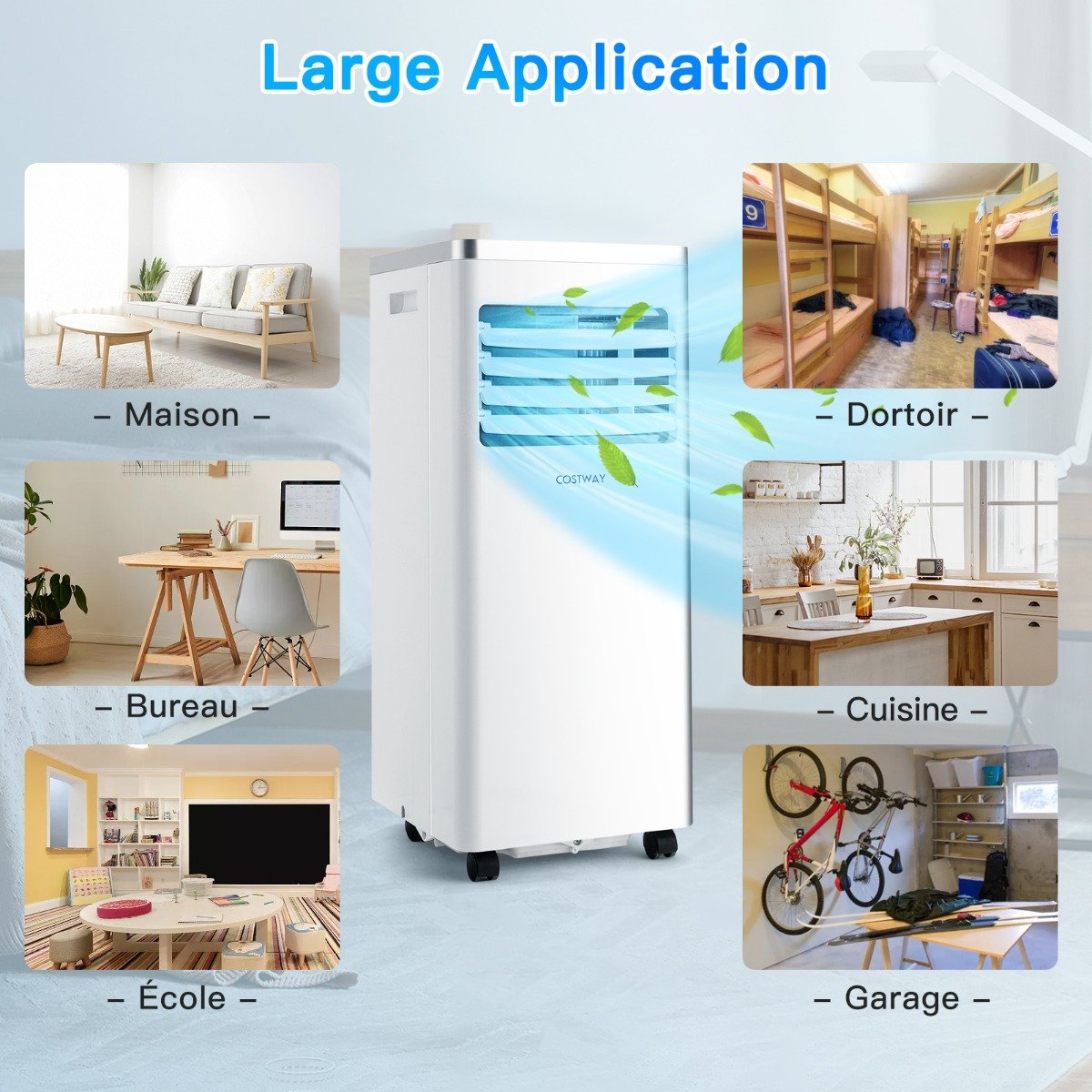 Aire Acondicionado Portátil 4 en 1 7000BTU 2 Velocidades de Ventilador Modo en Espera Temporizador 24h Bloqueo Infantil Pantalla LED 25㎡ – Image 7
