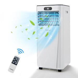 Aire Acondicionado Portátil con Mando a Distancia Climatización 4 en 1 con Refrigeración Deshumidificación Ventilador y Modo en Espera 2,6 kW refresca hasta 30㎡