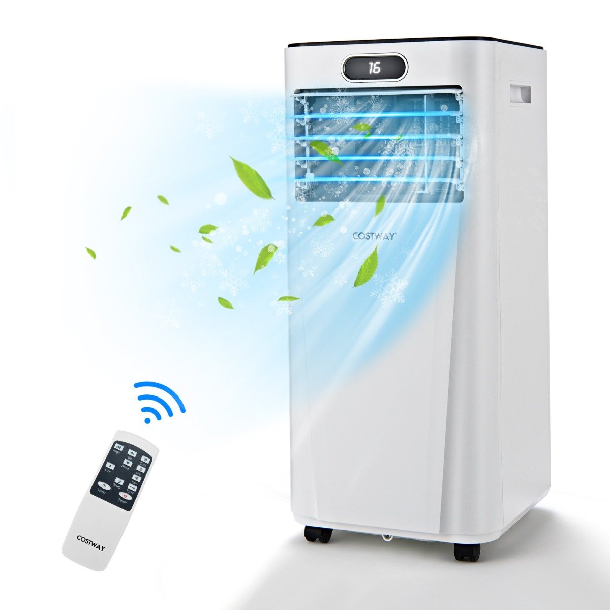 Aire Acondicionado Portátil con Mando a Distancia Climatización 4 en 1 con Refrigeración Deshumidificación Ventilador y Modo en Espera 2,6 kW refresca hasta 30㎡