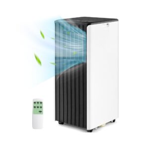 Aire Acondicionado Portátil 4 en 1 con Refrigeración Ventilador Deshumidificador y Modo en Espera Mando a Distancia Aplicación Inteligente Temporizador 24h
