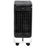 Enfriador de Aire 75W Portátil con Mando a Distancia Pantalla LCD 3 Velocidades Temporizador 8h Depósito de Agua 6L 32x25x57cm