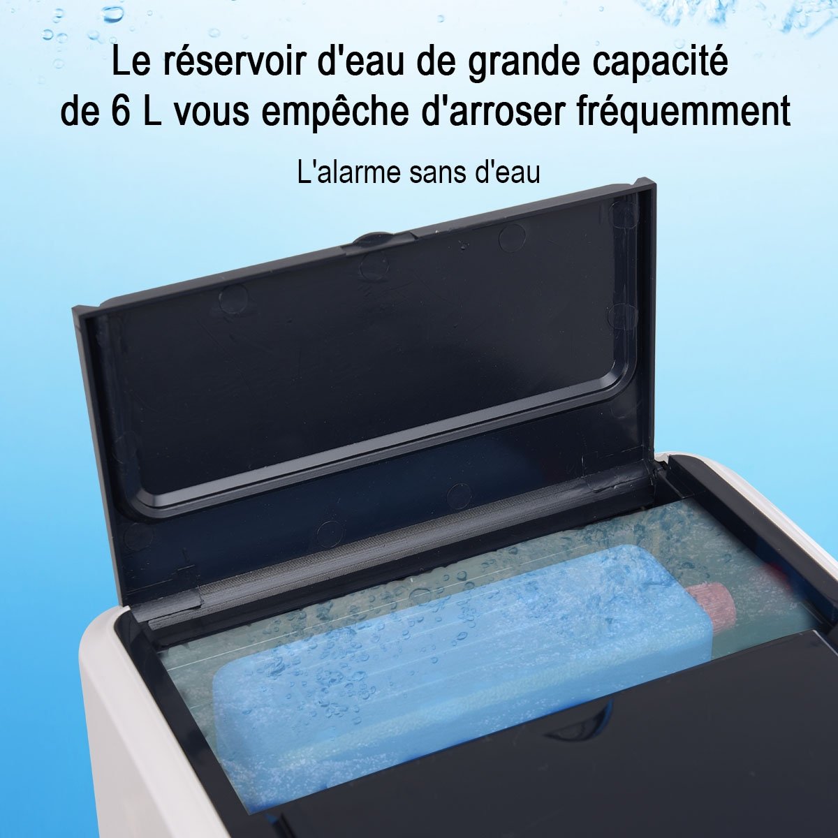 Enfriador de Aire 75W Portátil con Mando a Distancia Pantalla LCD 3 Velocidades Temporizador 8h Depósito de Agua 6L 32x25x57cm – Image 12