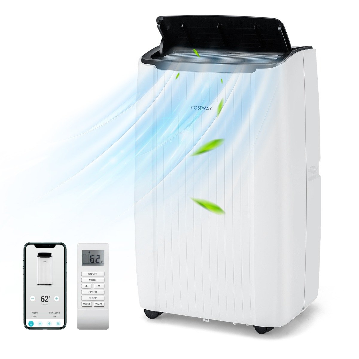 Aire Acondicionado Portátil 12000 BTU 4 en 1 Refrigeración Calefacción Ventilador Deshumidificador Temporizador 24H hasta 42m² – Image 3